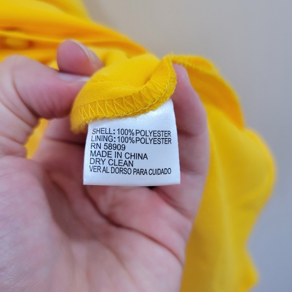 Gianni Bini XL yellow button front midi dress - Picture 3 of 4